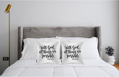 Swono Home Decorative Throw Pillow Covers Bible Quote, Hope - Image 3