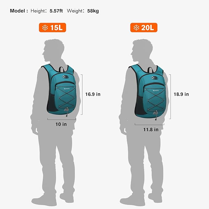 Ultra-Light Soft Daypack 15L/20L, Cushioned Breathable Back Panel Backpack - Image 6
