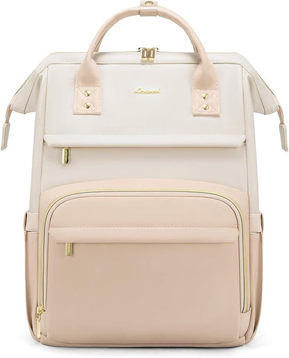 LOVEVOOK Leather Backpack for Women, 15.6 inch Laptop Backpack, Professional by LOVEVOOK
