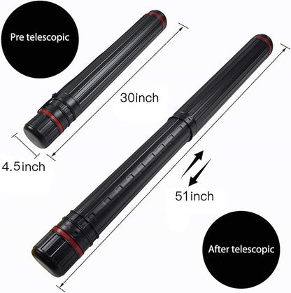 DEWEL 2Pcs Poster Tube Extends from 30" to 51", Telescoping Plastic Art Tube - Image 3