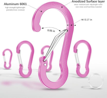 sprookber 2" Small Carabiner Clip, D Ring Caribeener, Spring Snap Hook - Image 4