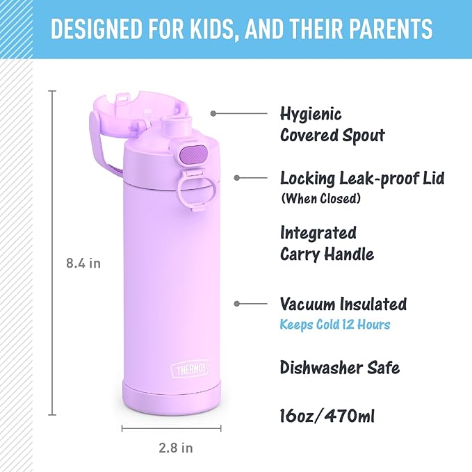 THERMOS FUNTAINER 16 Ounce Stainless Steel Vacuum Insulated Bottle - Image 2