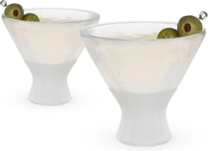 Host Stemless Martini Glasses, Cocktail Glasses, Double Walled Insulated by HOST