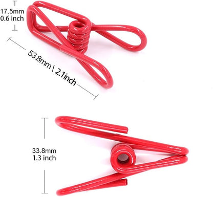 Swpeet 50 Pieces Multi-Purpose Metal Wire Clip Windproof Clothespin Metal Clips - Image 2