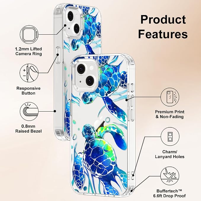 MOSNOVO for iPhone 13/14 Case | Military Grade 6.6ft Drop Tested | Clear - Image 7