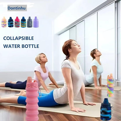 Collapsible Water Bottles 4 PackTravel water bottle Sports Portable Water - Image 5