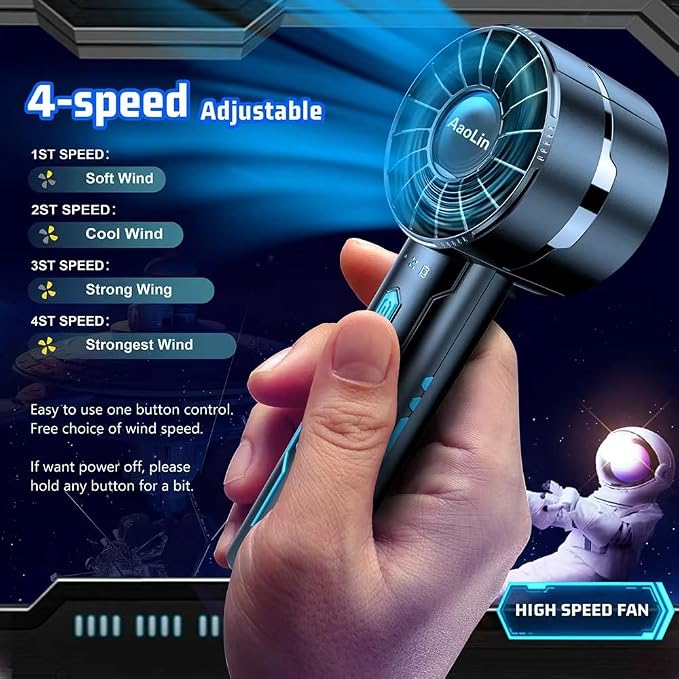 AaoLin 2pcs Portable Handheld Turbo Fan - Image 2