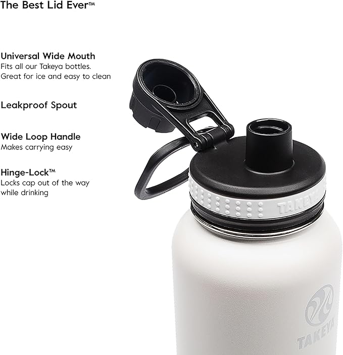 Takeya Originals 32 oz Vacuum Insulated Stainless Steel Water Bottle - Image 5