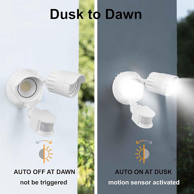 LED Motion Sensor Outdoor Lights, 34W 3500LM 5000K Daylight, IP65 Waterproof - Image 6