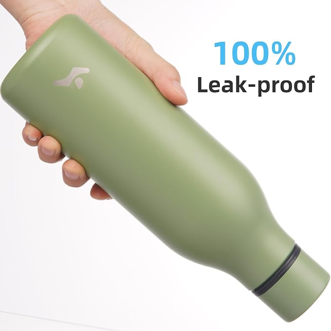 Insulated Water Bottle with Strap, 18 oz Double Wall Stainless Steel Vacuum - Image 5