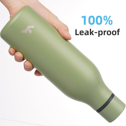 Insulated Water Bottle with Strap, 18 oz Double Wall Stainless Steel Vacuum - Image 5
