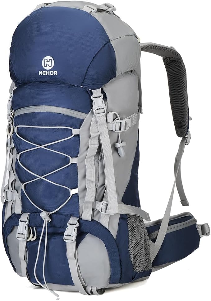 60L Hiking Backpack, Water Resistant Camping Backpack by NEHOR