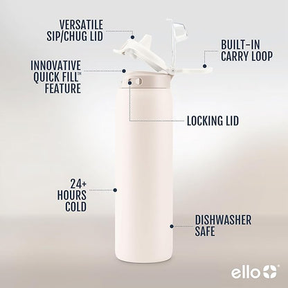 Ello Pop & Fill 32oz Stainless Steel Water Bottle - Image 3