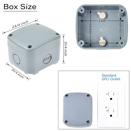 NineLeaf 10PK Project Box ABS Plastic Electrical Boxes, 3 1/4" x 2 3/4" x 2 1/4" - Image 7