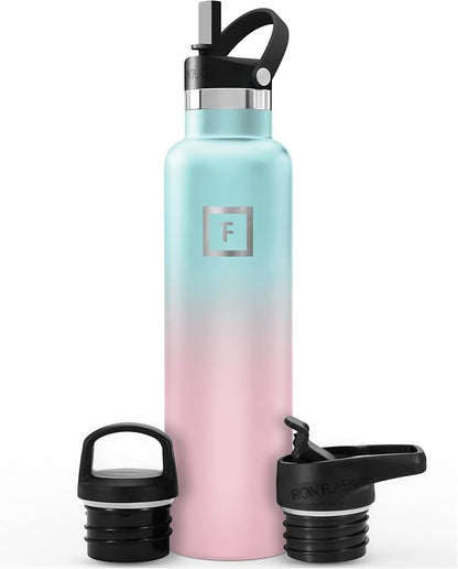 IRON °FLASK Camping & Hiking Hydration Flask - 24 oz Bubble Gum by IronFlask