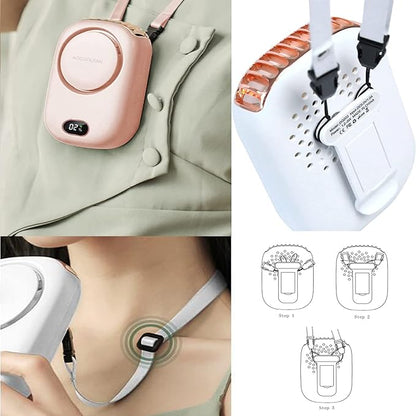AOCOOLFAN Portable Neck Fan, Mini Small Personal Handheld Fan USB Rechargeable - Image 6