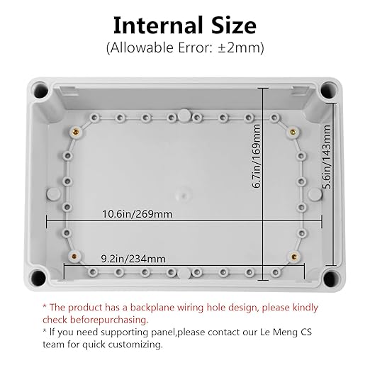 LeMotech IP67 Waterproof Junction Box ABS Plastic Project Box Dustproof - Image 3