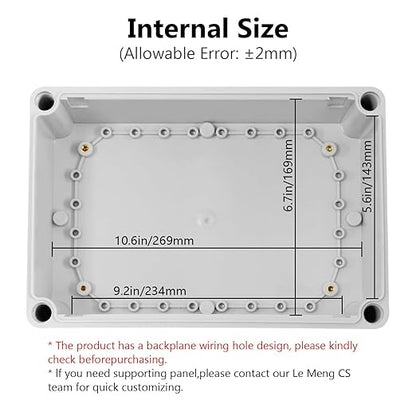 LeMotech IP67 Waterproof Junction Box ABS Plastic Project Box Dustproof - Image 3