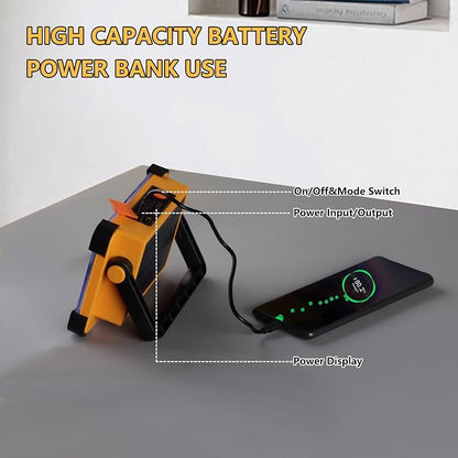 120W Solar Rechargeable Work Light, 144 LED 10000LM Portable Flood Light - Image 6