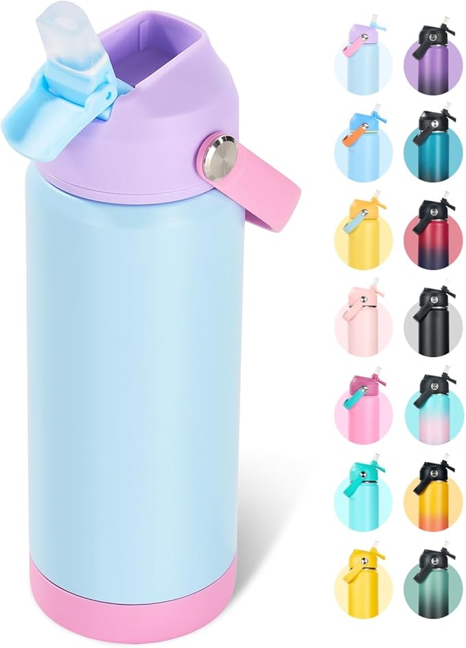 Fijinhom 18oz Insulated Stainless Steel Water Bottle, Wide Mouth Double Wall by Fijinhom