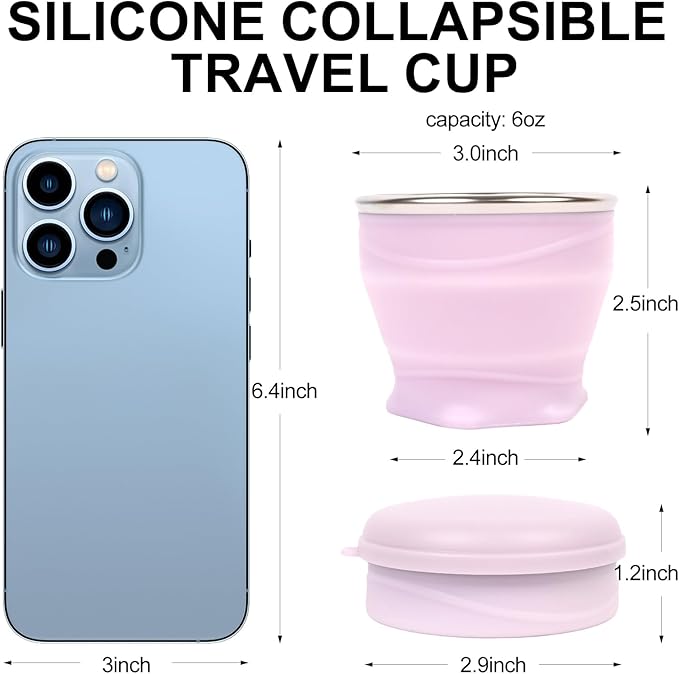 Collapsible Travel Cup with Lid - Image 3