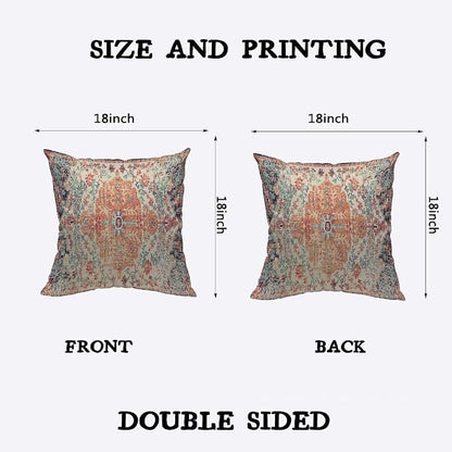 TKS MITLAN Carpet Bathmat and Rug Boho Style Pillow Covers 18x18 Inch Ethnic - Image 2