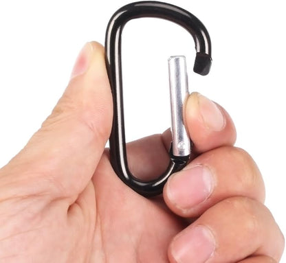 20 Pack 2.5" D Shape Aluminum Large Carabiner Clip Lock Hooks Spring Snap - Image 2