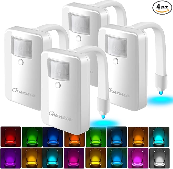 Chunace 4 Pack Toilet Night Light by Chunace