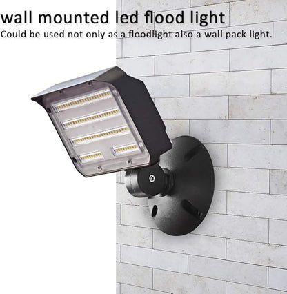 60W LED Flood Light with Knuckle, Outdoor Security Fixture Dusk-to-Dawn - Image 3
