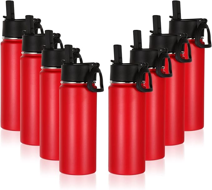Volhoply 18oz Insulated Water Bottle Bulk 8 Pack, Kids Stainless Steel Water by LiveFully%EF%BC%8CDrinkFreely%E2%80%94KeepGoingwithVolhoply%EF%BC%81