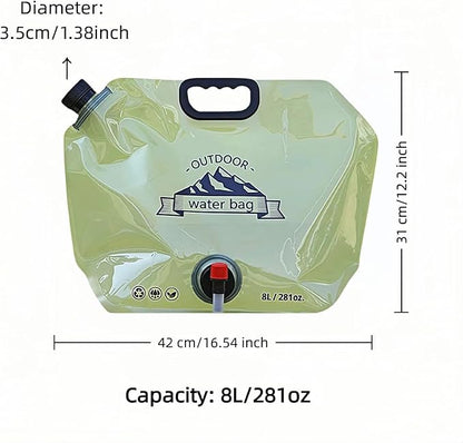 8L/281oz Outdoor Collapsible Water Jug BPA-Free w/Adjustable Faucet - Image 3