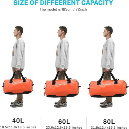 Gonex 40L 60L 80L Extra Large Waterproof Duffle Travel Dry Duffel Bag Heavy - Image 5