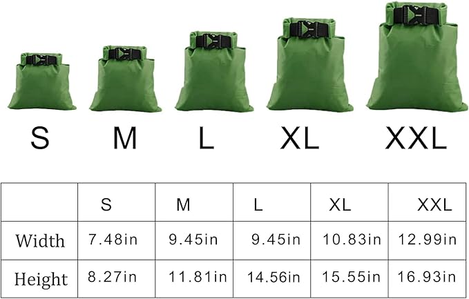 Pimoys 5 Pack Waterproof Dry Sacks, Lightweight Outdoor Dry Bags Ultimate Dry - Image 3