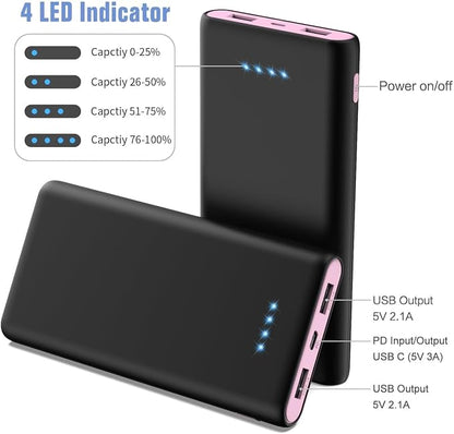 Portable Charger Power Bank 25, 5V/3A USB C in&Out Fast Phone Charging - Image 6