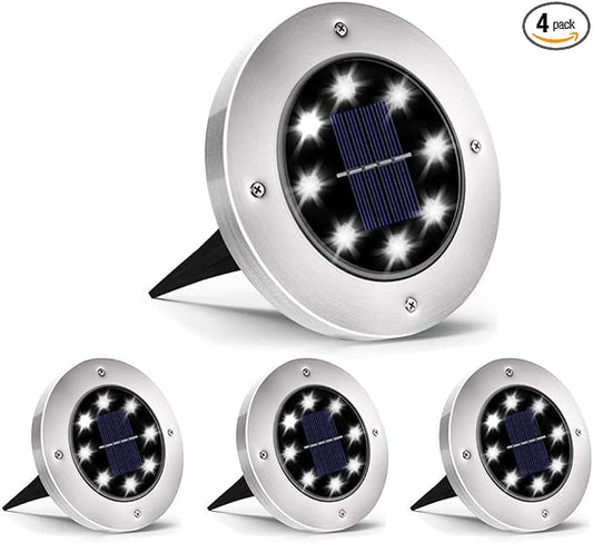 INCX 4.6 inch Solar Lights for Outside, 4 Pack Solar Light Outdoor Waterproof by INCX