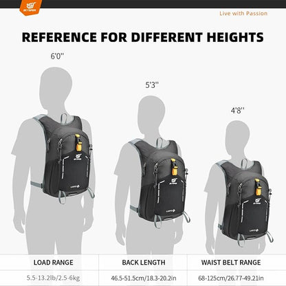 SKYSPER Small Hiking Backpack - 15L Travel Daypack Lightweight Bag Water - Image 2
