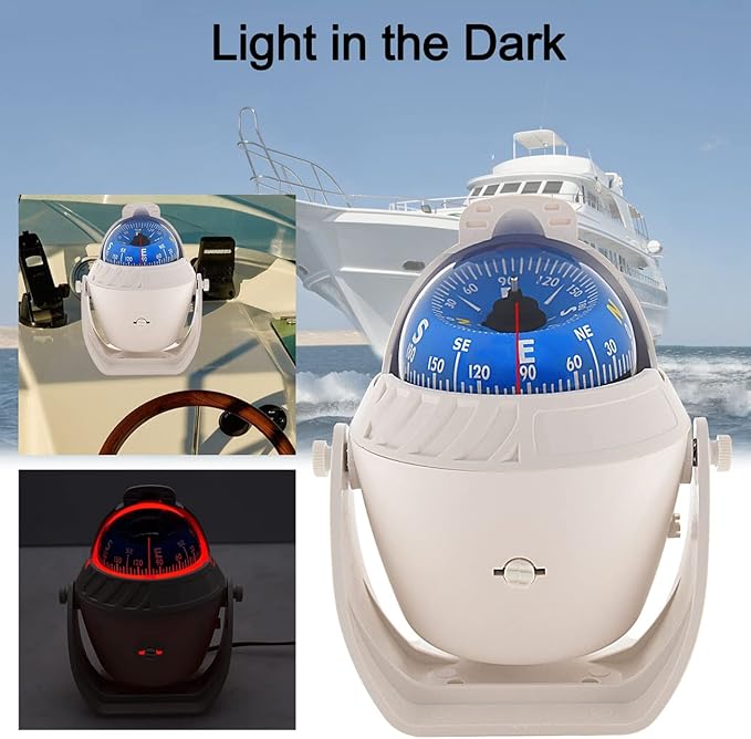 Marine Compass for Boat LED Light Navigation Pivoting Electronic Automotive - Image 5