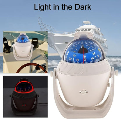 Marine Compass for Boat LED Light Navigation Pivoting Electronic Automotive - Image 5