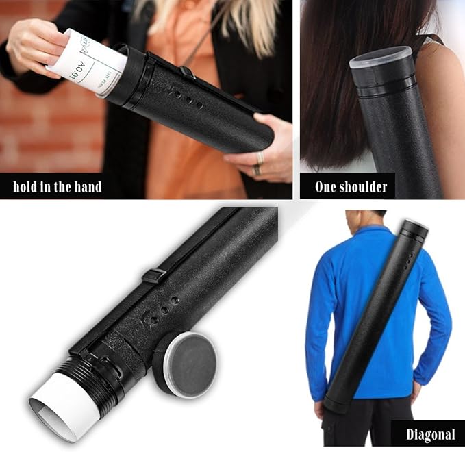 DEWEL Document Tube, Plastic Expanding Poster/Art/Document Storage Tube 24.5 to - Image 7