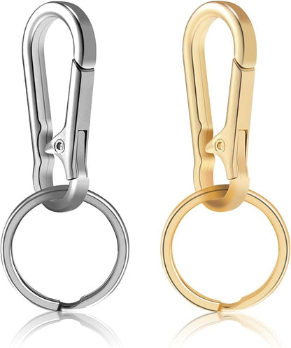 2pcs Metal Keychain Rings, Sturdy Key Chain Ring Carabiner Clip, Key Holder by ManTangSun