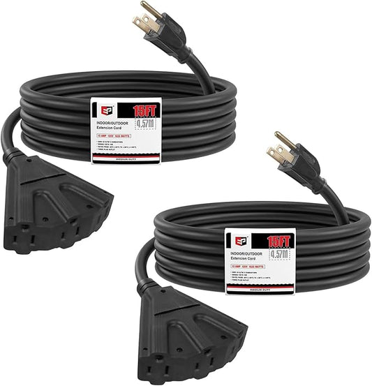 EP 2 Pack 15 Ft Outdoor Extension Cord by ENERGYPRO