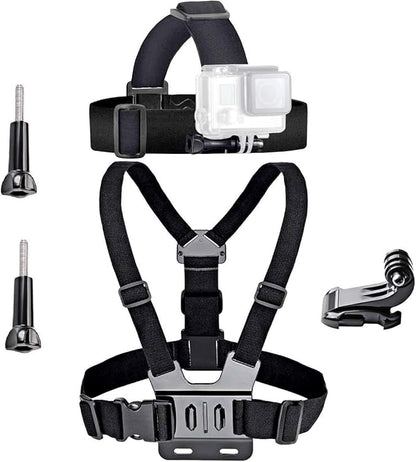 Action Camera Accessories Head Strap Mount Chest Harness Compatible by VVHOOY