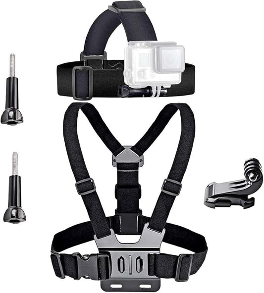 Action Camera Accessories Head Strap Mount Chest Harness Compatible by VVHOOY