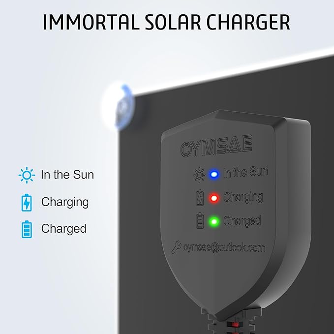 OYMSAE12V Solar Battery Charger ，10W Waterproof Solar Battery Maintainer - Image 6