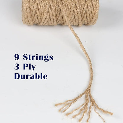 PerkHomy 5mm Jute Rope 105 Feet Twisted Heavy Duty and Thick Twine Rope - Image 5