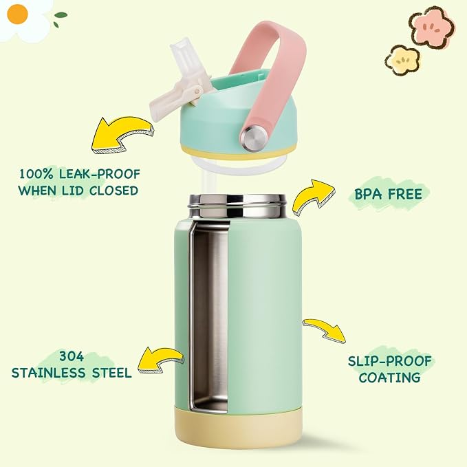 Kerilyn 12oz Water Bottle, Stainless Steel Insulated Water Bottle - Image 3