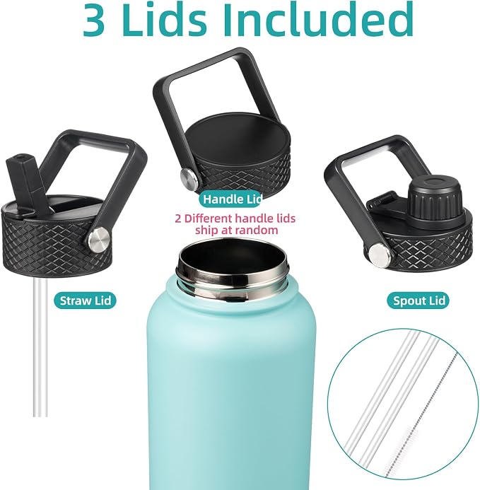 Konokyo 40oz Insulated Water Bottle Stainless Steel Sport Bottles - Image 3
