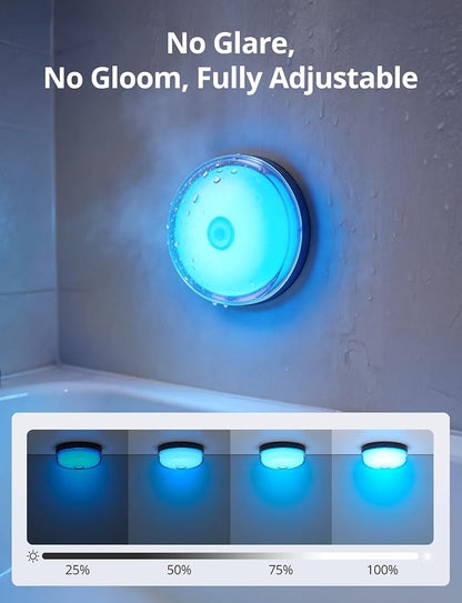 Combuh Rechargeable RGB Ambient Shower Light Waterproof Inside, 15 Color - Image 7