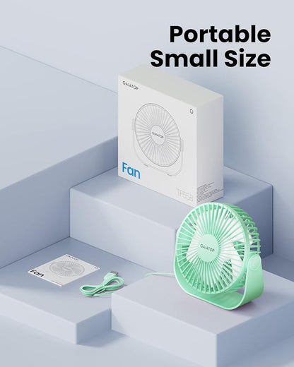 Gaiatop USB Desk Fan, 3 Speeds Strong Airflow, 5.5 Inch Portable 90° Rotate - Image 7