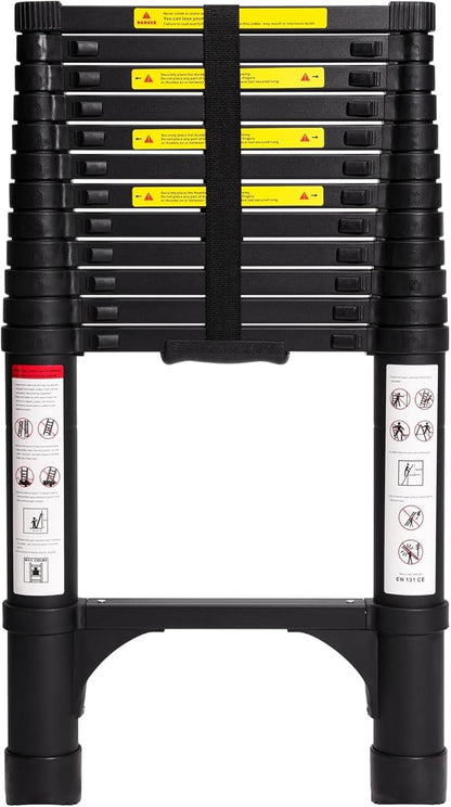 BOCOM 12.5 FT Aluminum Telescoping Ladder, Lightweight Multi-Purpose by BOCOM